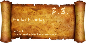 Puska Bianka névjegykártya