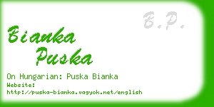 bianka puska business card